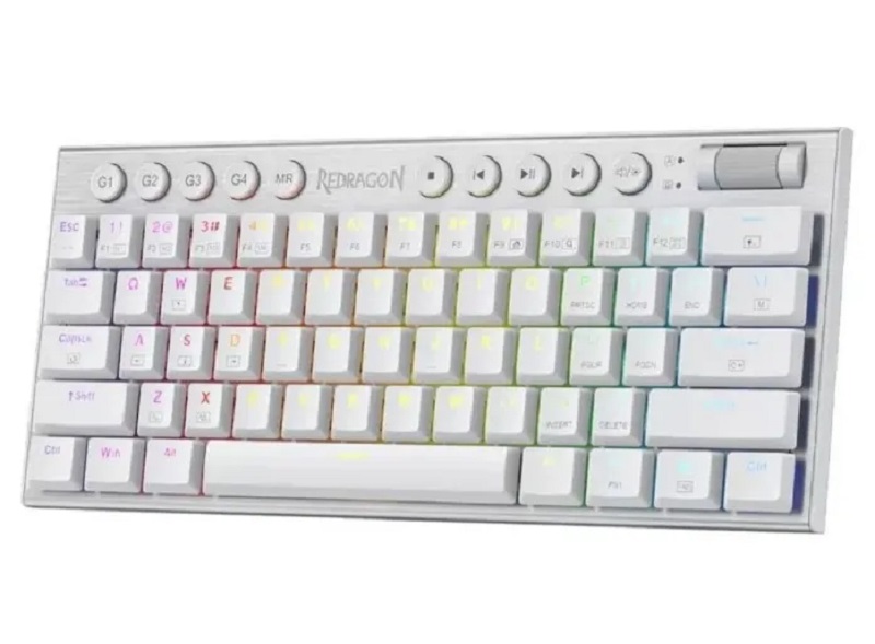 Teclado Inalambrico Redragon Horus Mini Pro Red Switch Blanco Ingles