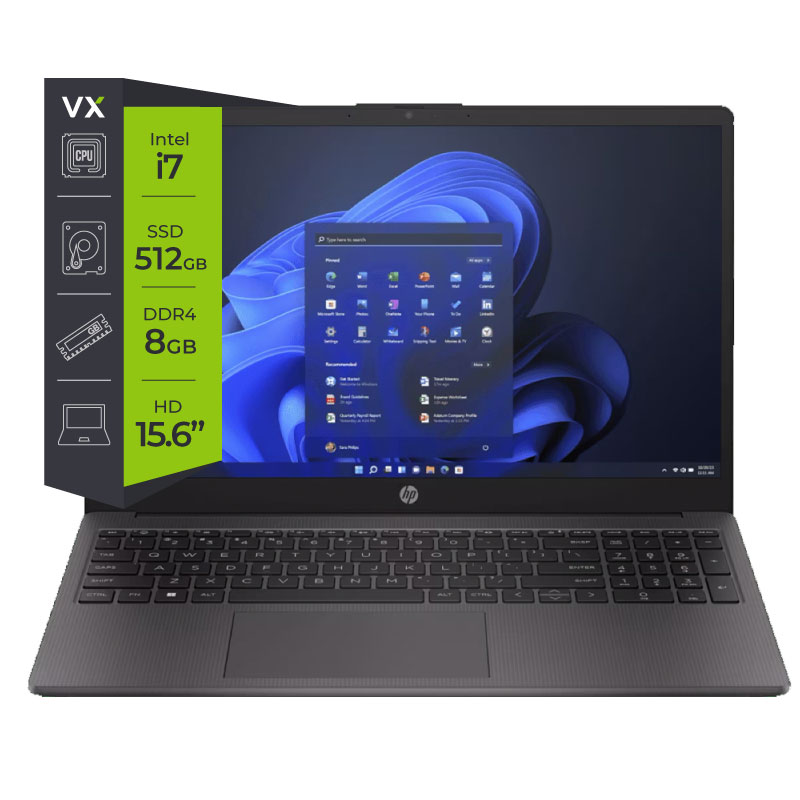 Notebook HP 250 Intel Core i7 1355U 8Gb SSD 512Gb 15.6 Free