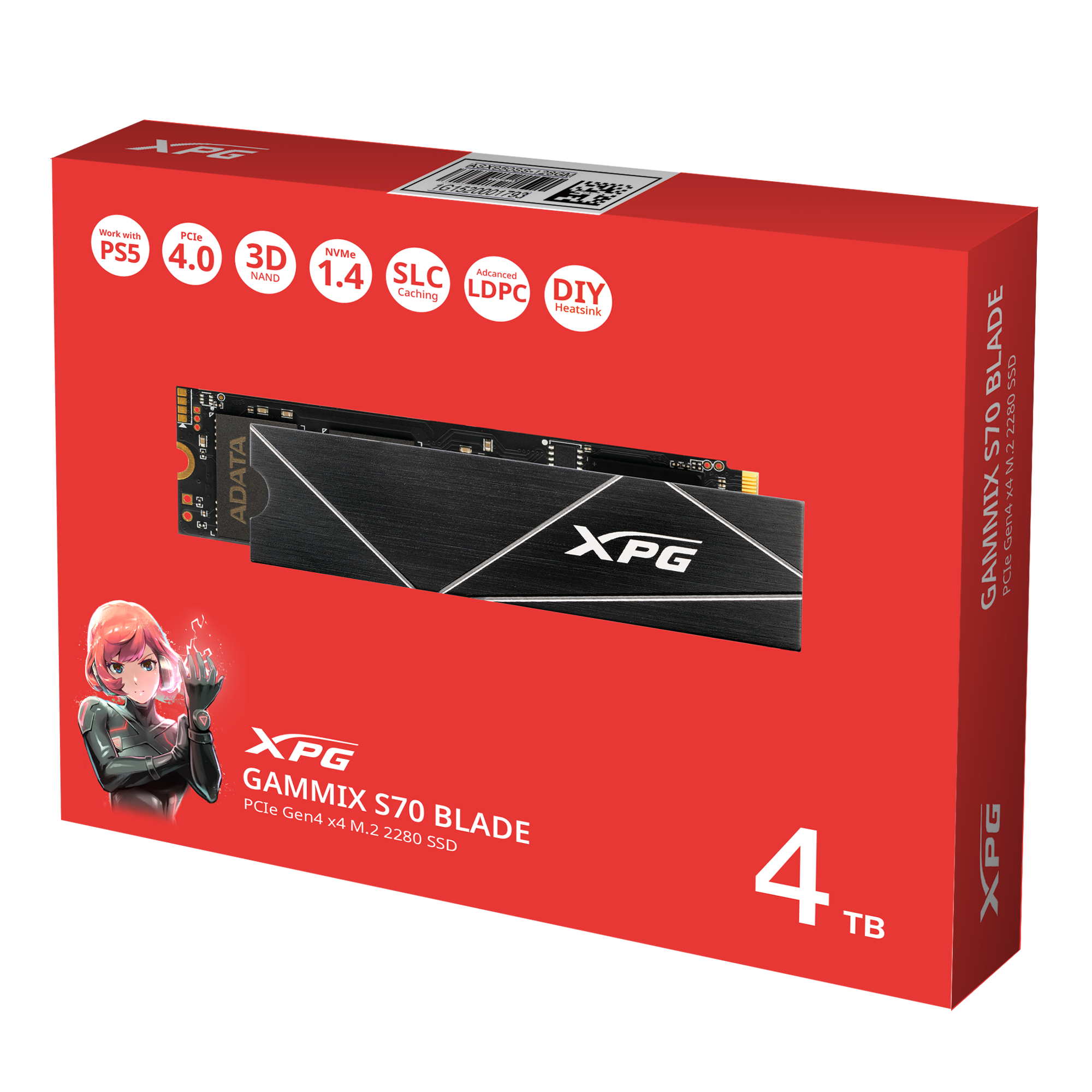 Disco Solido SSD 4TB Adata M2 NVME XPG Gammix S70 Blade 7400Mb/s