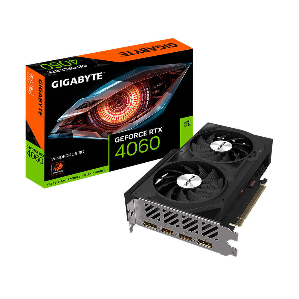 Placa De Video Gigabyte Nvidia GeForce RTX 4060 Windforce 8Gb GDDR6