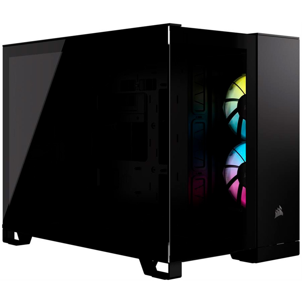 Gabinete Corsair 2500x TG Icue RGB C/Coolers x2 Dual Chamber Black