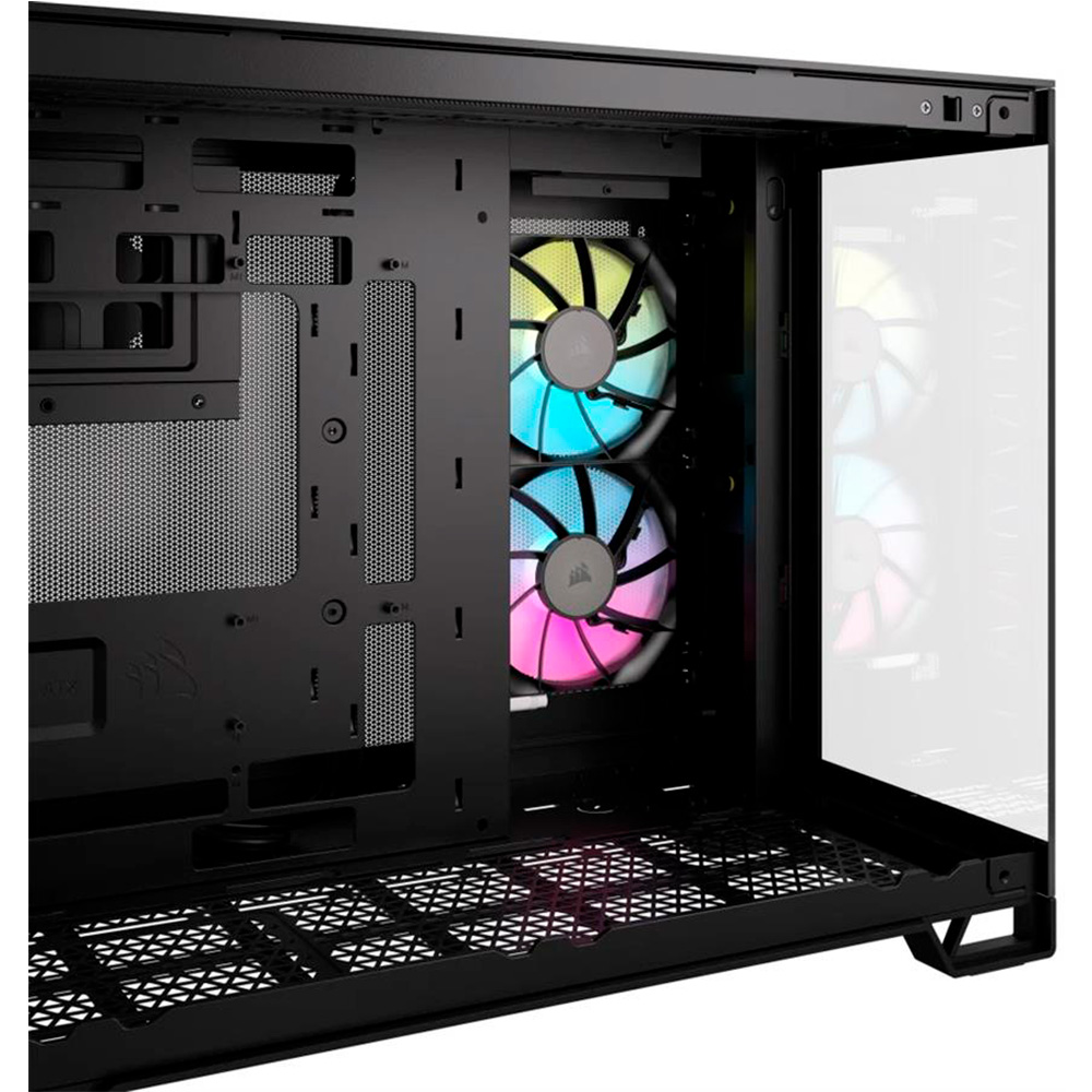 Gabinete Corsair 2500x TG Icue RGB C/Coolers x2 Dual Chamber Black