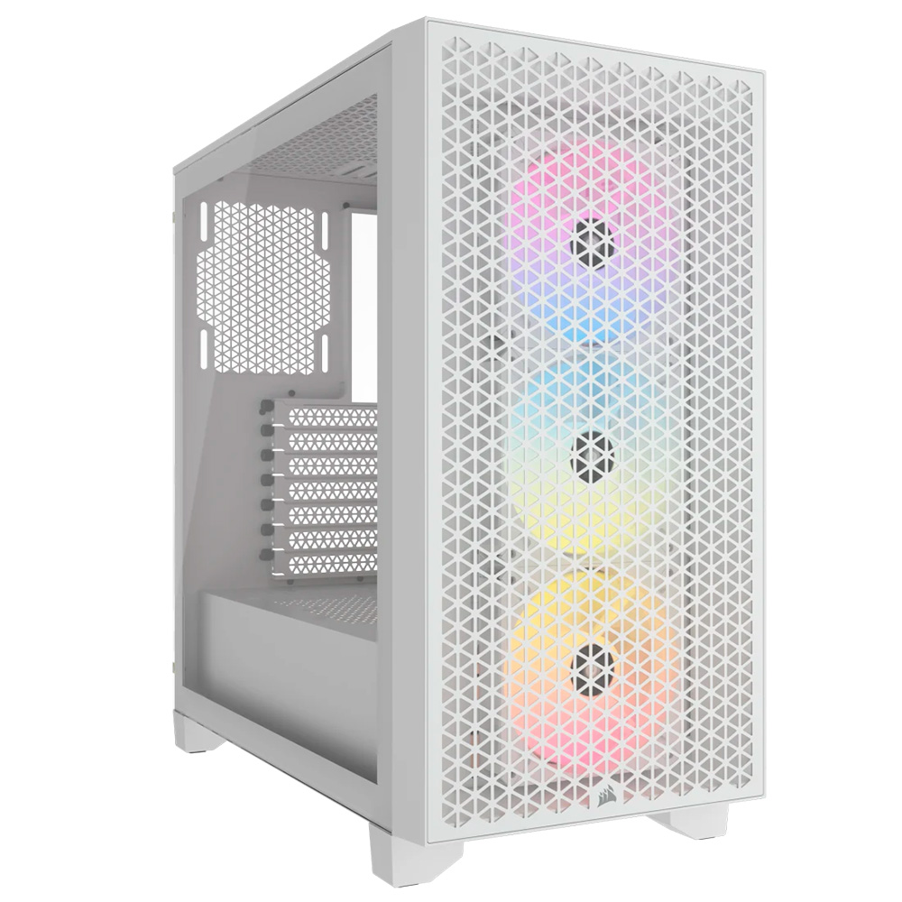 Gabinete Corsair 3000D TG RGB Airflow C/Cooler X3 White