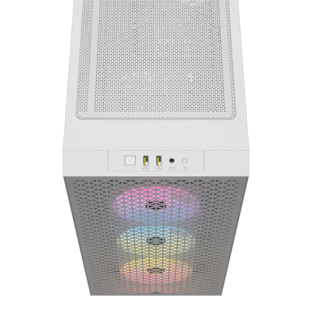 Gabinete Corsair 3000D TG RGB Airflow C/Cooler X3 White