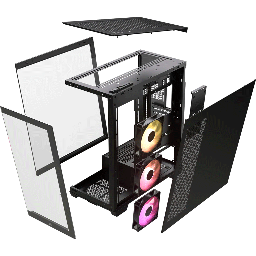 Gabinete Corsair 3500X TG ARGB C/Cooler x3 Black