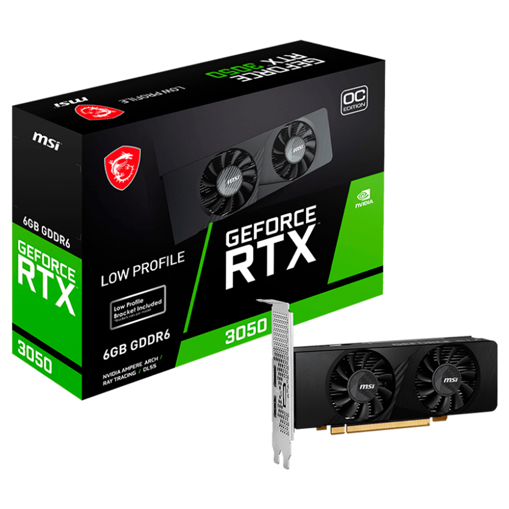 Placa De Video MSI Nvidia Geforce RTX 3050 Low Profile OC 6Gb