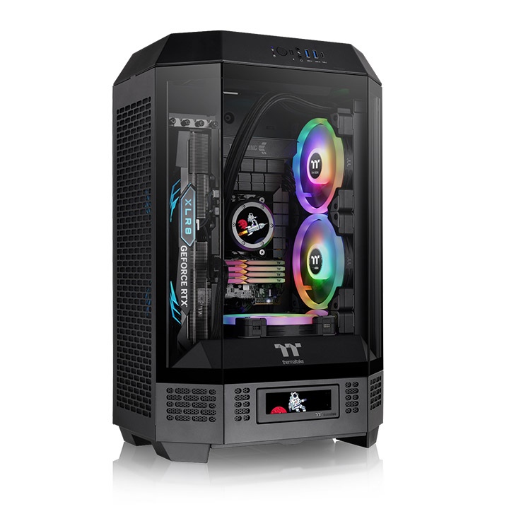 Gabinete Thermaltake The Tower 300 TG C/Coolers x2 Black