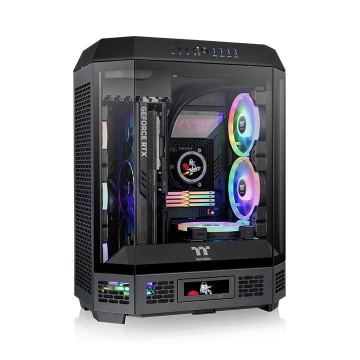 Gabinete Thermaltake The Tower 600 TG C/Coolers x2 ARGB Black