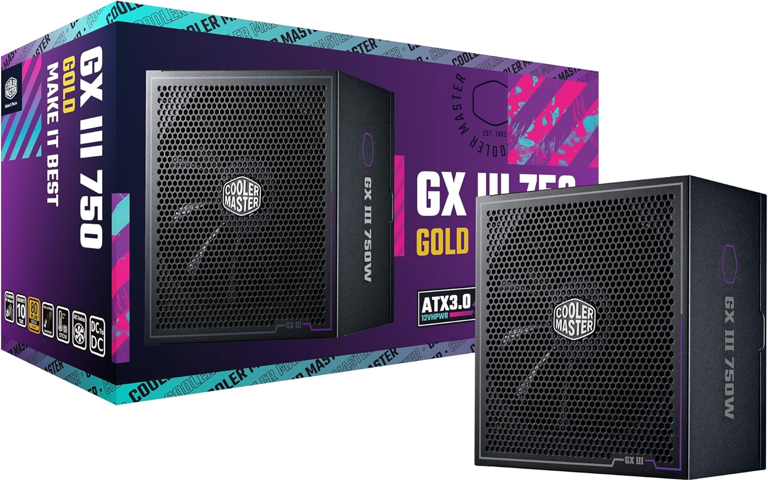 Fuente Cooler Master 750w GX3 80+ Gold Full Modular PCIE 5.0 Ready