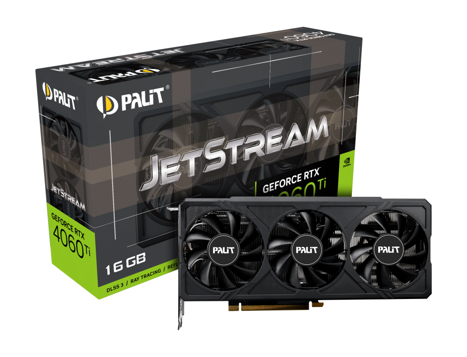 Placa De Video Palit Nvidia GeForce RTX 4060 Ti Jetstream 16Gb GDDR6 128 Bit