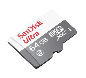 MICRO SD SANDISK C/ADAPTADOR 64GB CLASE 10