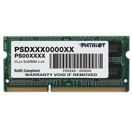 Memoria RAM Notebook Patriot Sodimm DDR3 4Gb 1600Mhz