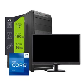 Pc Intel i7 14700 SSD 480Gb 16Gb + Monitor 22