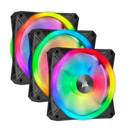 Fan Cooler Corsair QL120 Icue RGB PWM Pack X3 C/Lightning Node Core