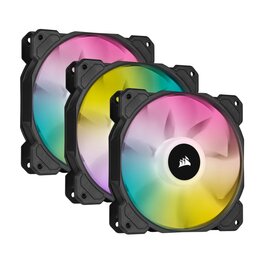 Fan Cooler Corsair SP120MM RGB Elite PWM Pack X3 C/Lightning Node Core Black