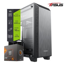 PC AMD Gamer Powered By Asus Ryzen 5 8600G 16Gb SSD 480Gb RTX 4070 12Gb