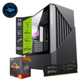 Pc AMD Gamer Kairos Ryzen 3 4100 16Gb SSD 480Gb RTX 3050 6GB